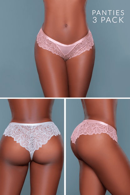 Wren Lace Cheeky 3 Pack Panties