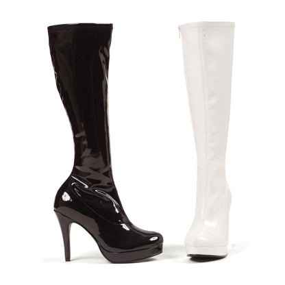 Groove-421 Gogo Patent 4" Heel Knee Boots