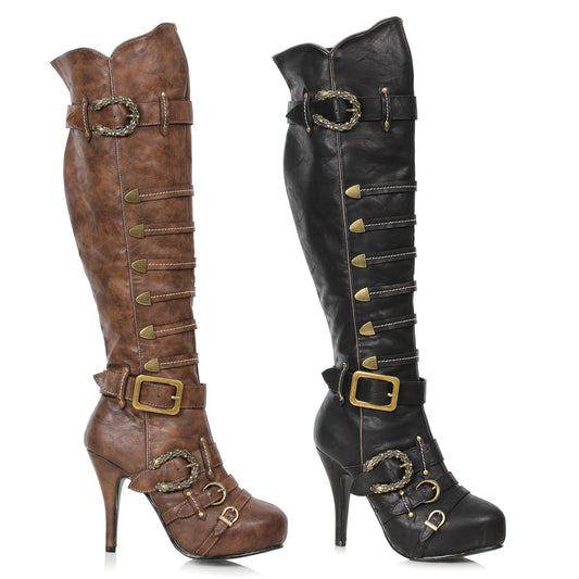 Rumi-421 Faux Leather Pirate Knee Boots