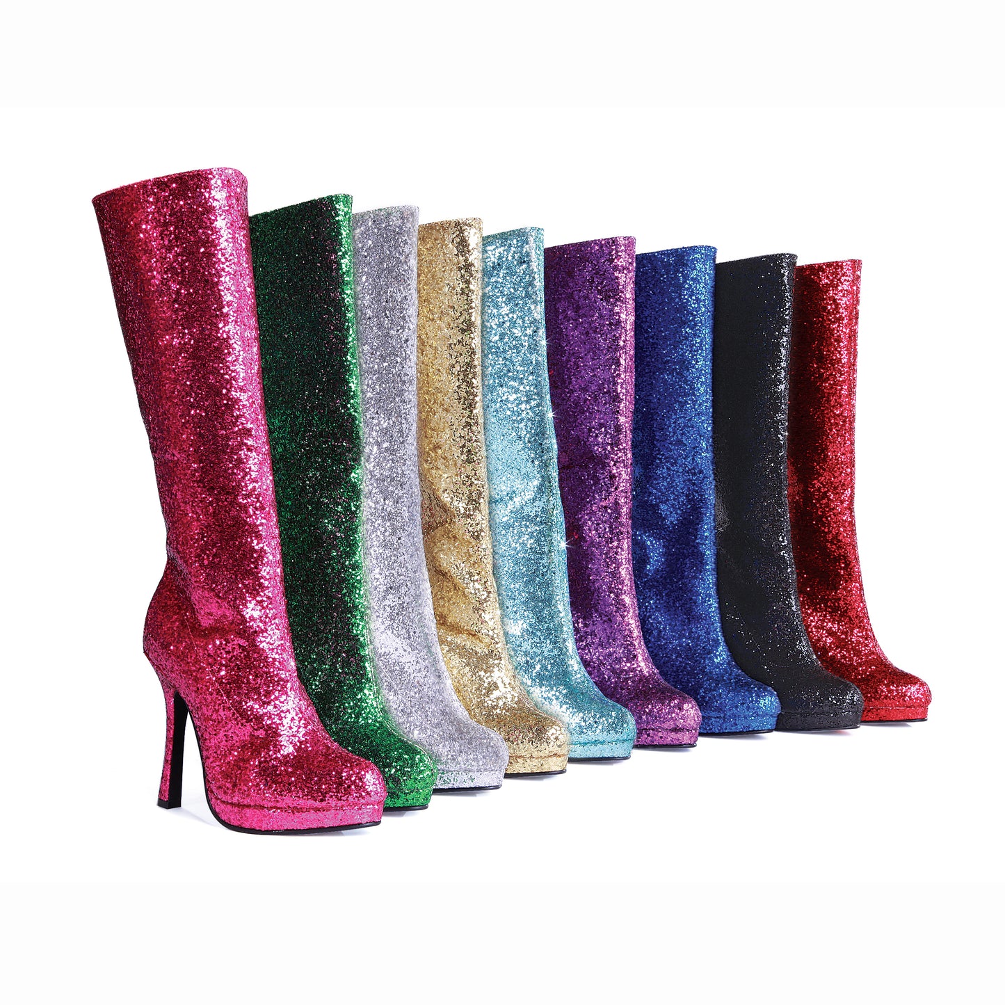 Zara-421 Glitter Knee Boots