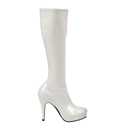 Groove-421 Gogo Patent 4" Heel Knee Boots