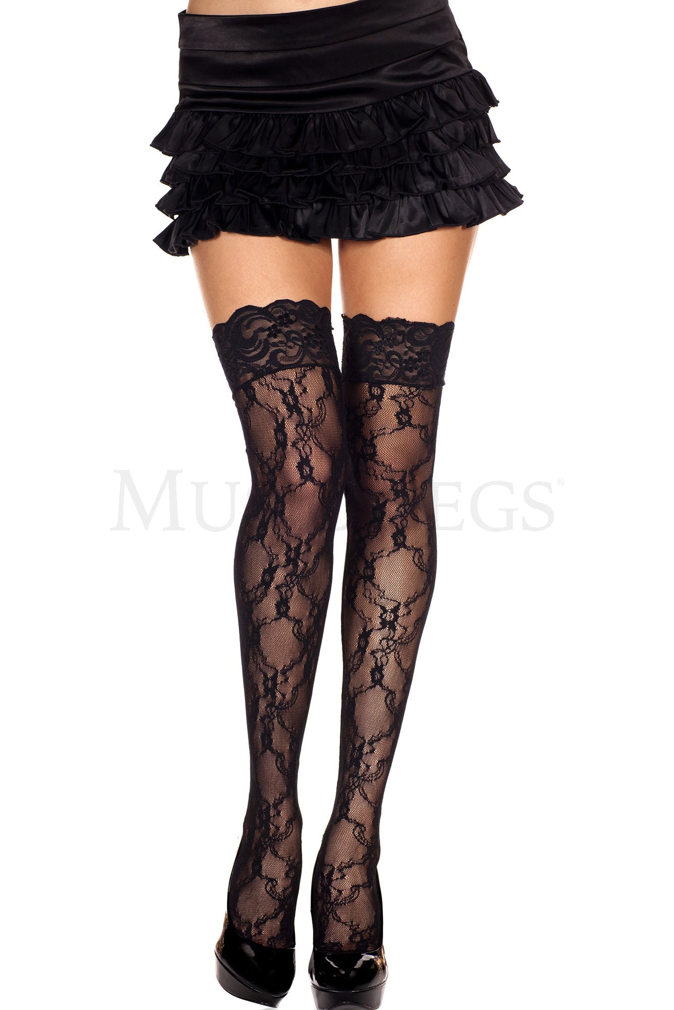 2 Pack Floral Lace Stockings