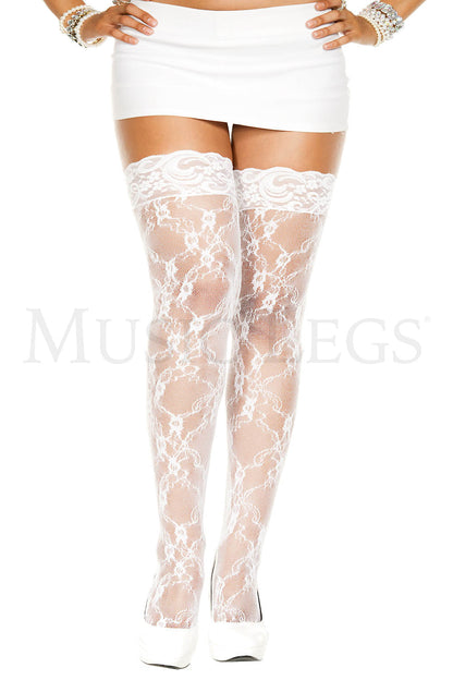 Queen 2 Pack Floral Lace Stockings