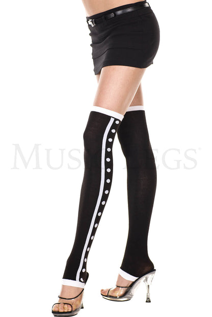 2 Pack Tuxedo Footless Thigh High