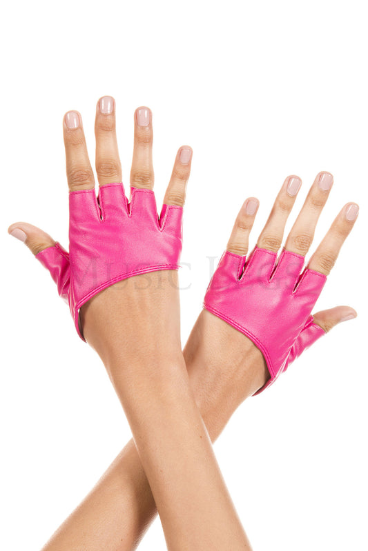 Faux Leather Mini Gloves