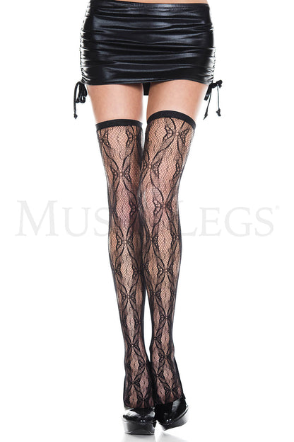 2 Pack Butterfly Lace Thigh High