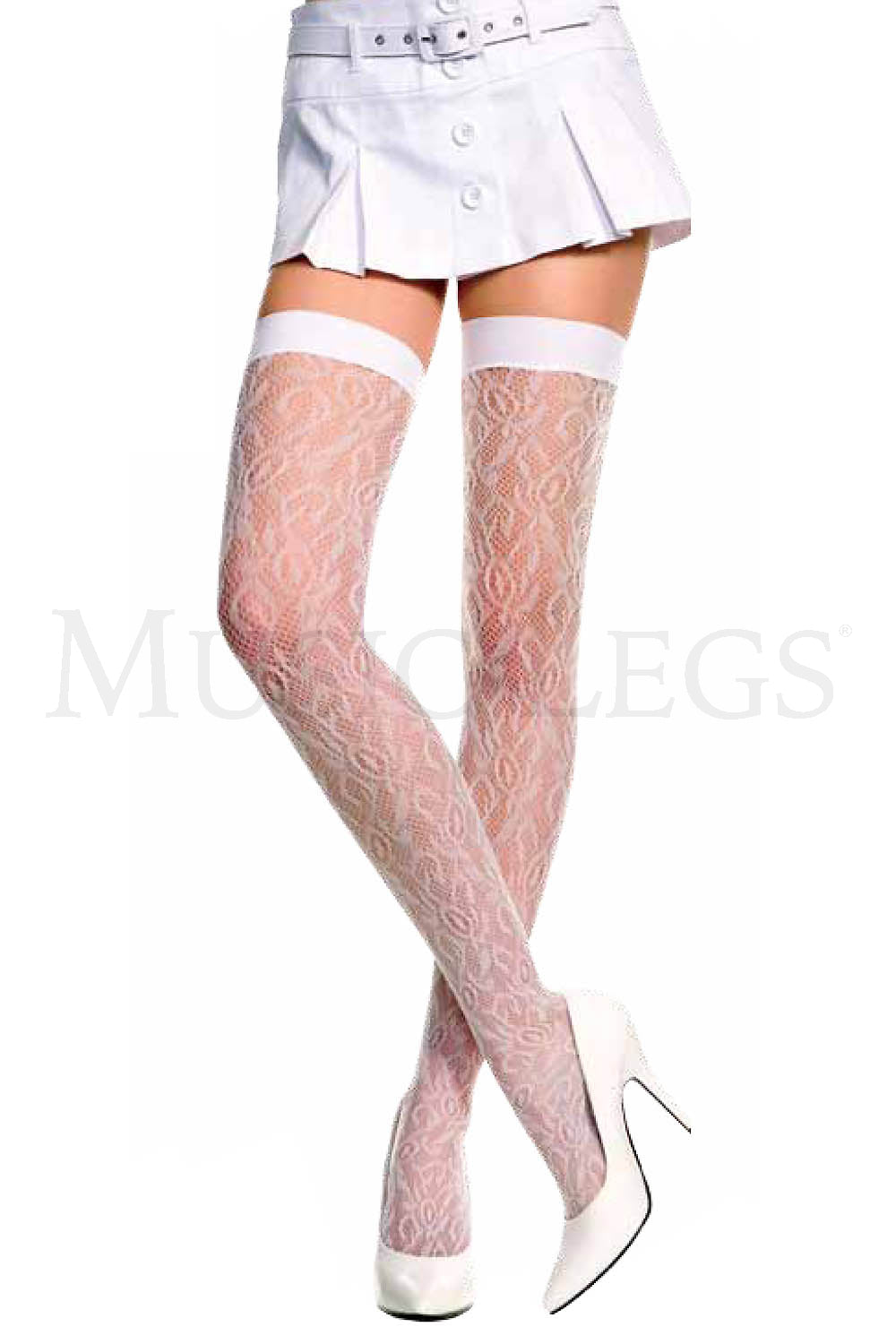 2 Pack Floral Lace Thigh High