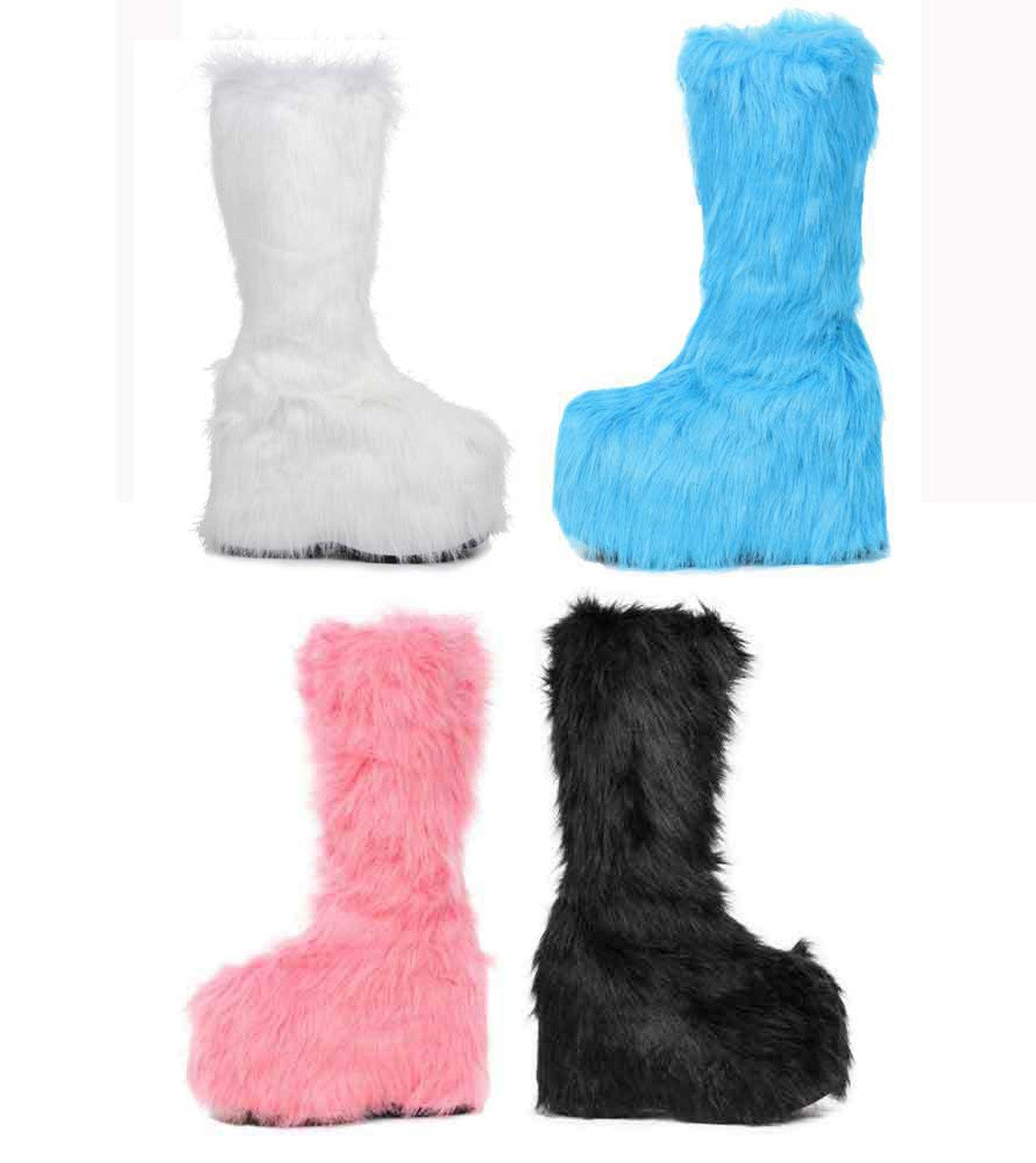 Fuzz-500 Faux Fur Knee Platform Boots