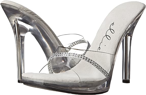 Jesse-502 Rhinestone 5" Heel Mule Sandals