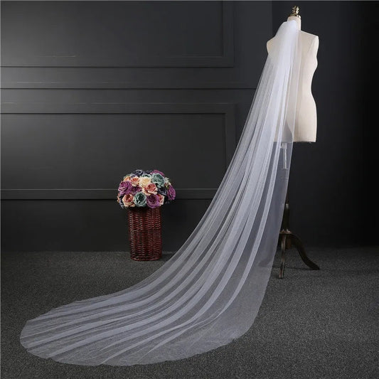 Simple 1 Layer Tulle Varying Lengths Wedding Veil