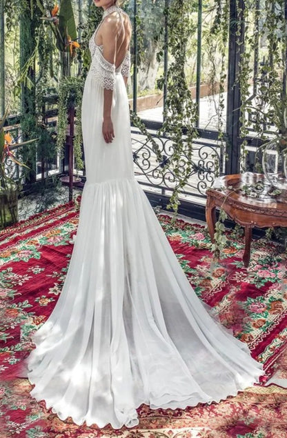 Lydia Boho Sheath Wedding Gown All Sizes/Colors