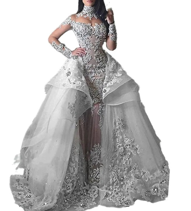 Couture Bejeweled Wedding Gown Set All Sizes/Colors