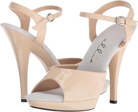 Juliet-521 Patent Wide Width 5" Heel Sandals