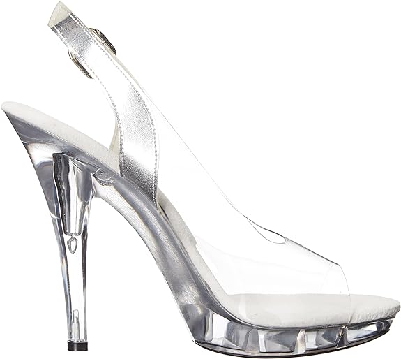 Spring-521 Clear Wide Width Slingback Sandals