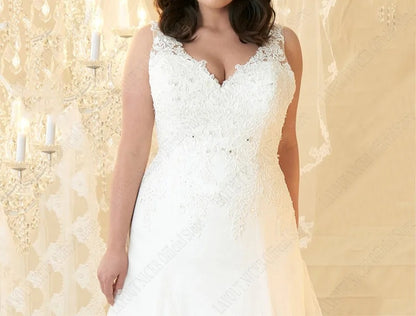 Elegant Sparkle Lace Applique/Tulle Wedding Gown All Sizes/Colors