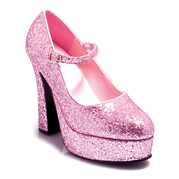 Eden-557-G Glitter Chunky Mary Jane Pumps