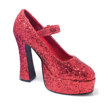 Eden-557-G Glitter Chunky Mary Jane Pumps