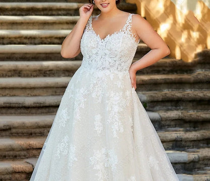 Elegant Lace/Tulle A Line Wedding Gown All Sizes/Colors