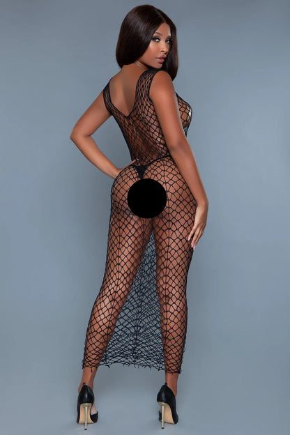 Queen A Little Lovin' Fishnet Gown