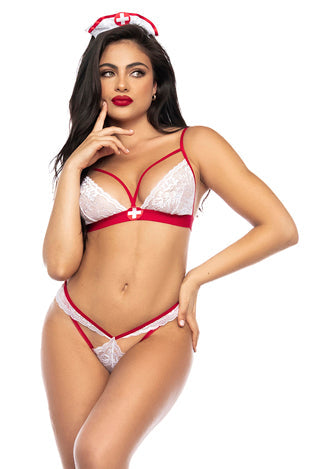 Sexy Nurse Bra Garterbelt Playset