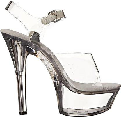 Brook-601 Clear 6" Heel Sandals