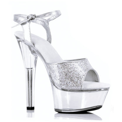 Juliet-601-G Glitter 6" Heel Sandals