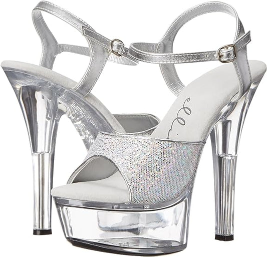 Juliet-601-G Glitter 6" Heel Sandals