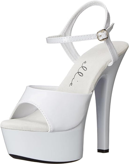 Juliet-601 Patent 6" Heel Sandals