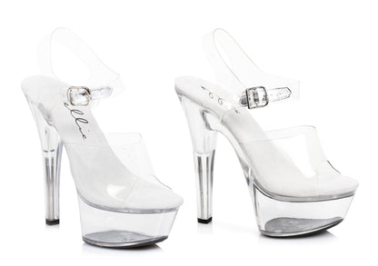 Brook-601 Clear 6" Heel Sandals