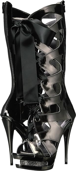 Teagan-603 Metallic 6" Heel Sandal Boots