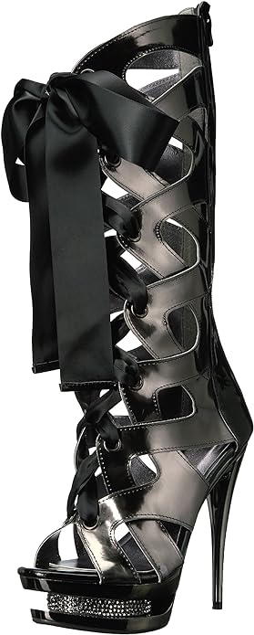 Teagan-603 Metallic 6" Heel Sandal Boots