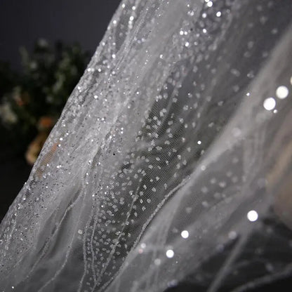 Crystal Sparkle Tulle Chapel/Church Wedding Veil