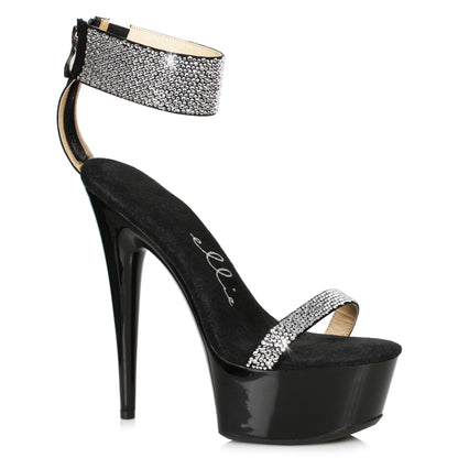 Anika-609 Rhinestone Strap 6" Heel Sandals