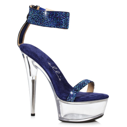 Anika-609 Rhinestone Strap 6" Heel Sandals