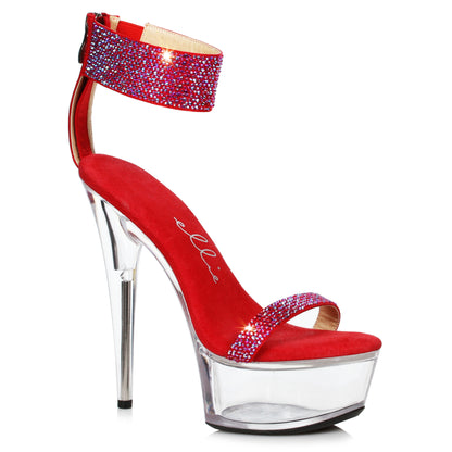 Anika-609 Rhinestone Strap 6" Heel Sandals