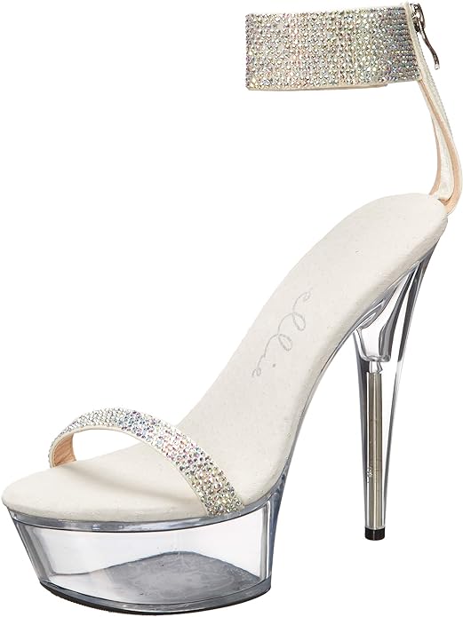 Anika-609 Rhinestone Strap 6" Heel Sandals