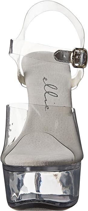 Brook-609 Clear 6" Round Stiletto Heel Sandals