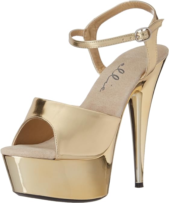 Chrome-609 6" Chrome Heel Sandals