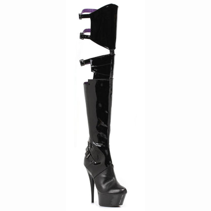 Felicia-609 Cut-Out Thigh High Boots