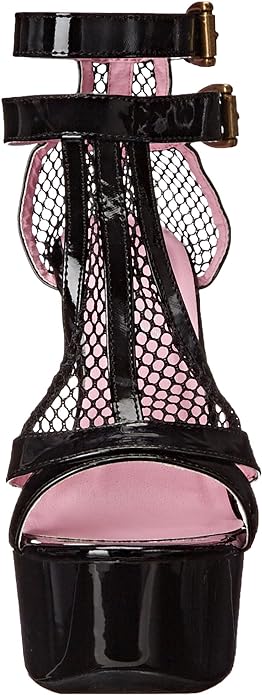 Levi-609 Fishnet/Patent 6" Heel Sandals