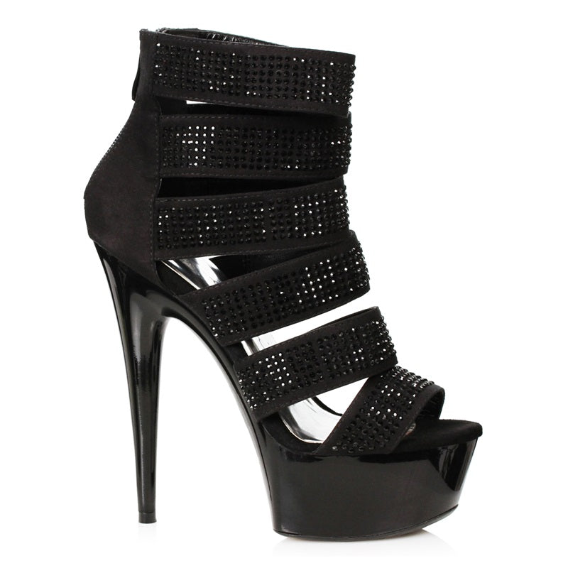 Megan-609 Cuffed Rhinestone Detailed 6" Heel Sandals