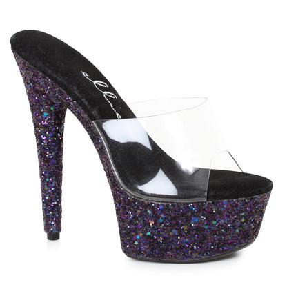 Serenity-609 Glitter Platform 6" Mule Sandals