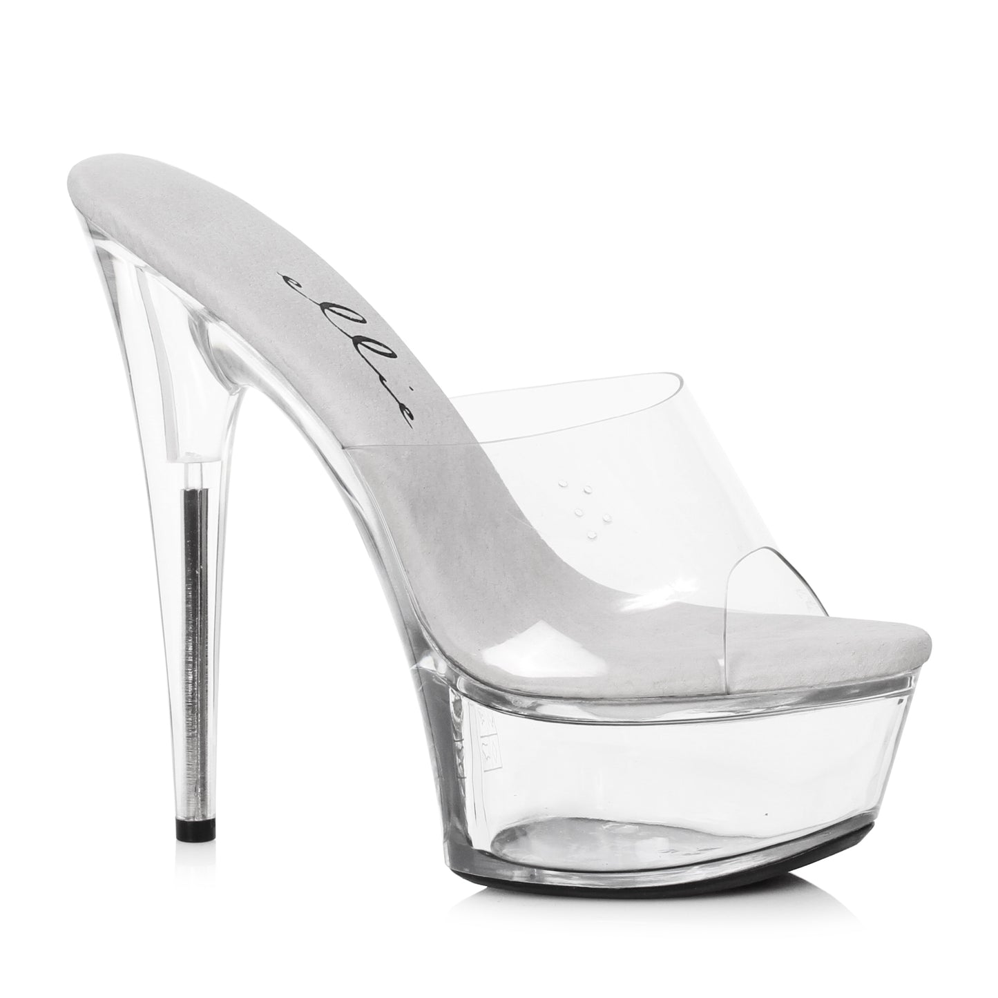 Vanity-609 Clear 6" Heel Mule Sandals