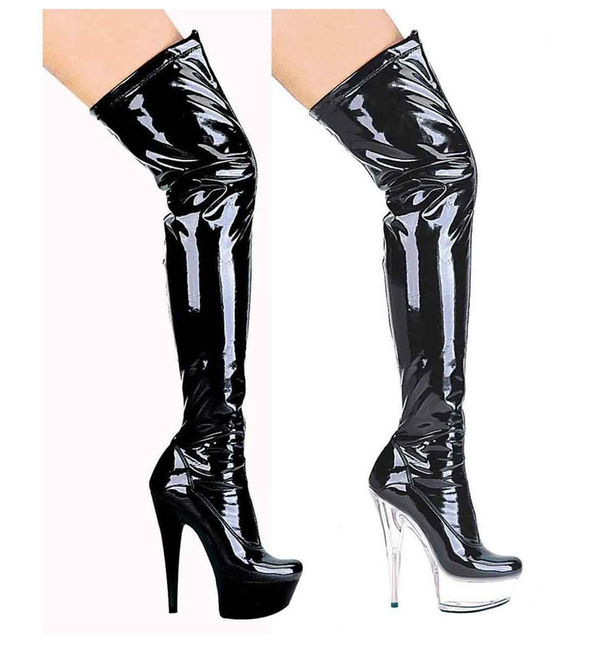 Fantasy-609 Patent Thigh High Platform Boots