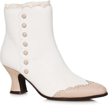 Victoria-253 Victorian Faux Leather Ankle Boots