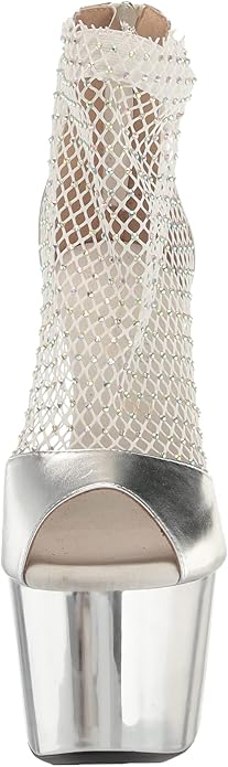 Adriana-709 Rhinestone Fishnet Ankle Booties