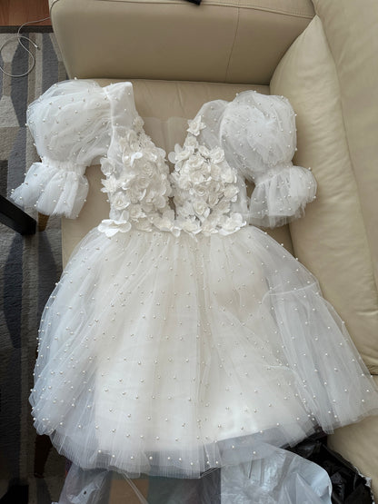 Trixie Pearled Babydoll Wedding Dress All Sizes/Colors