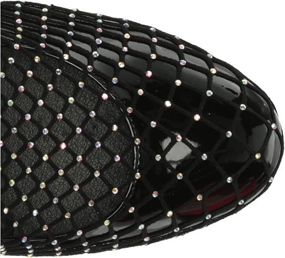 Alexis-850 Rhinestone Fishnet Stocking Pumps