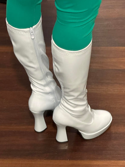 Chacha Patent Knee Boots