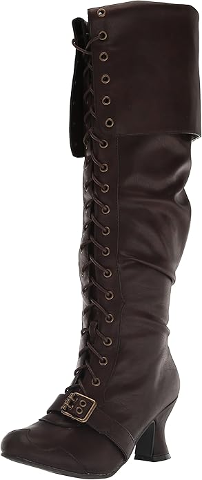 Maude-254 Faux Leather Victorian Pirate Boots